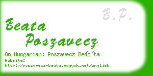 beata poszavecz business card